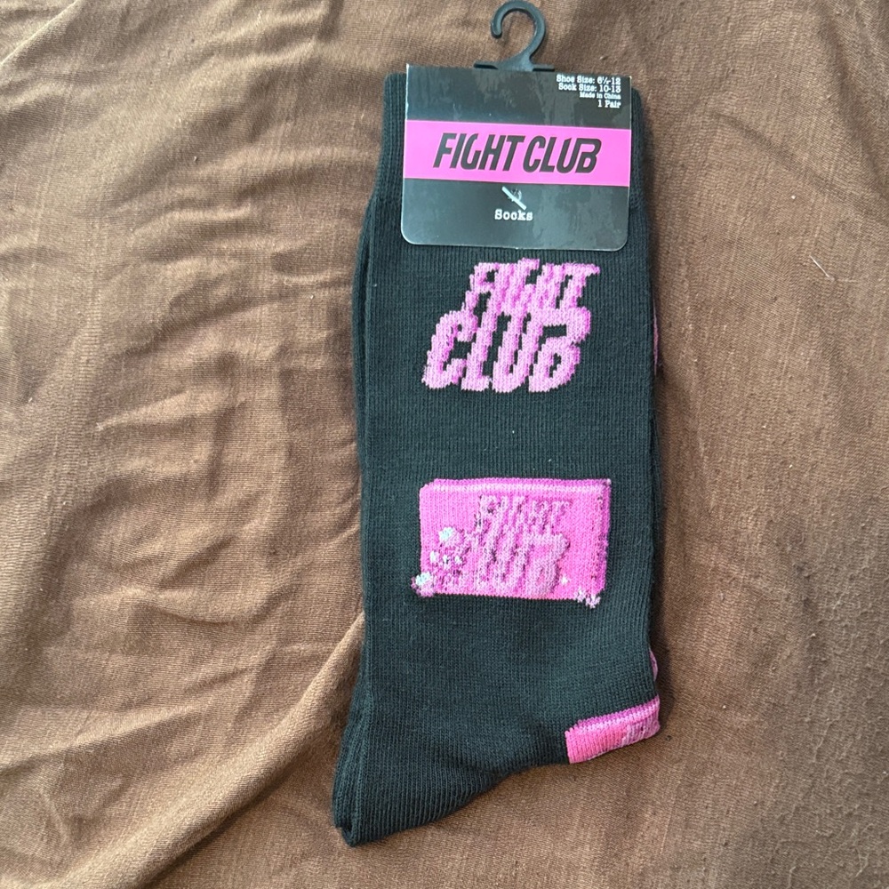 Black and Pink fight club Socks